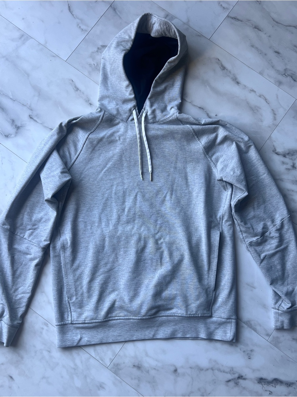 lululemon athletica Heathered Gray Hooded Pullover Mens Medium w/ golf logo